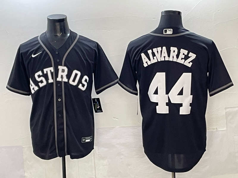 Men Houston Astros #44 Alvarez Black Nike 2025 MLB Jersey 003->houston astros->MLB Jersey